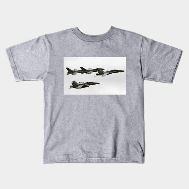 F-16 and CF-18 NORAD Formation Kids T-Shirt by acefox1